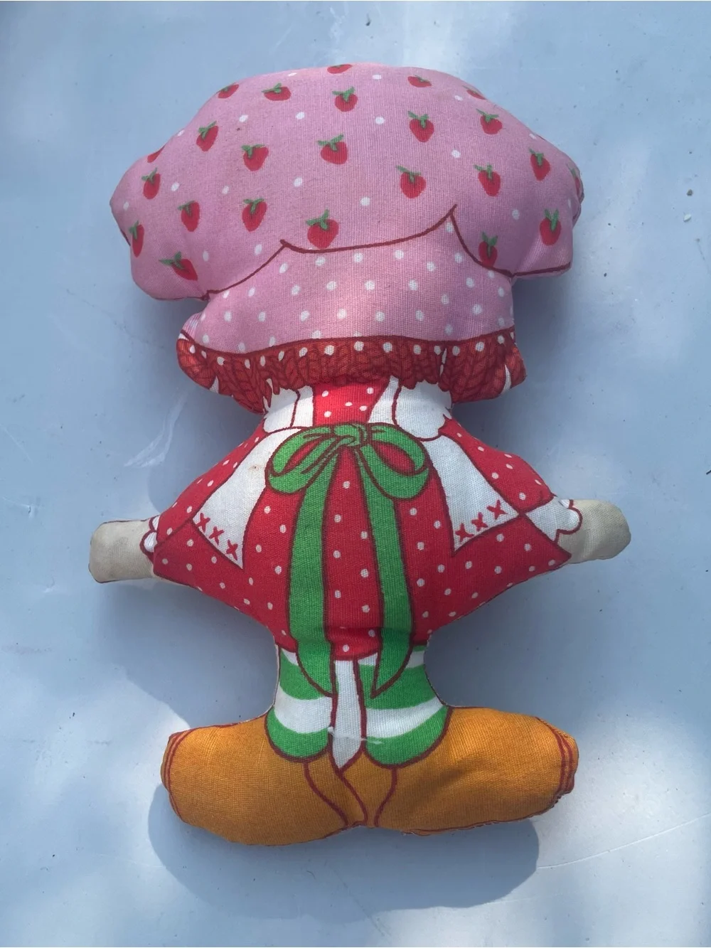 Vintage Pink Strawberry Doll Plush Toy - Kids Cozy Play Doll